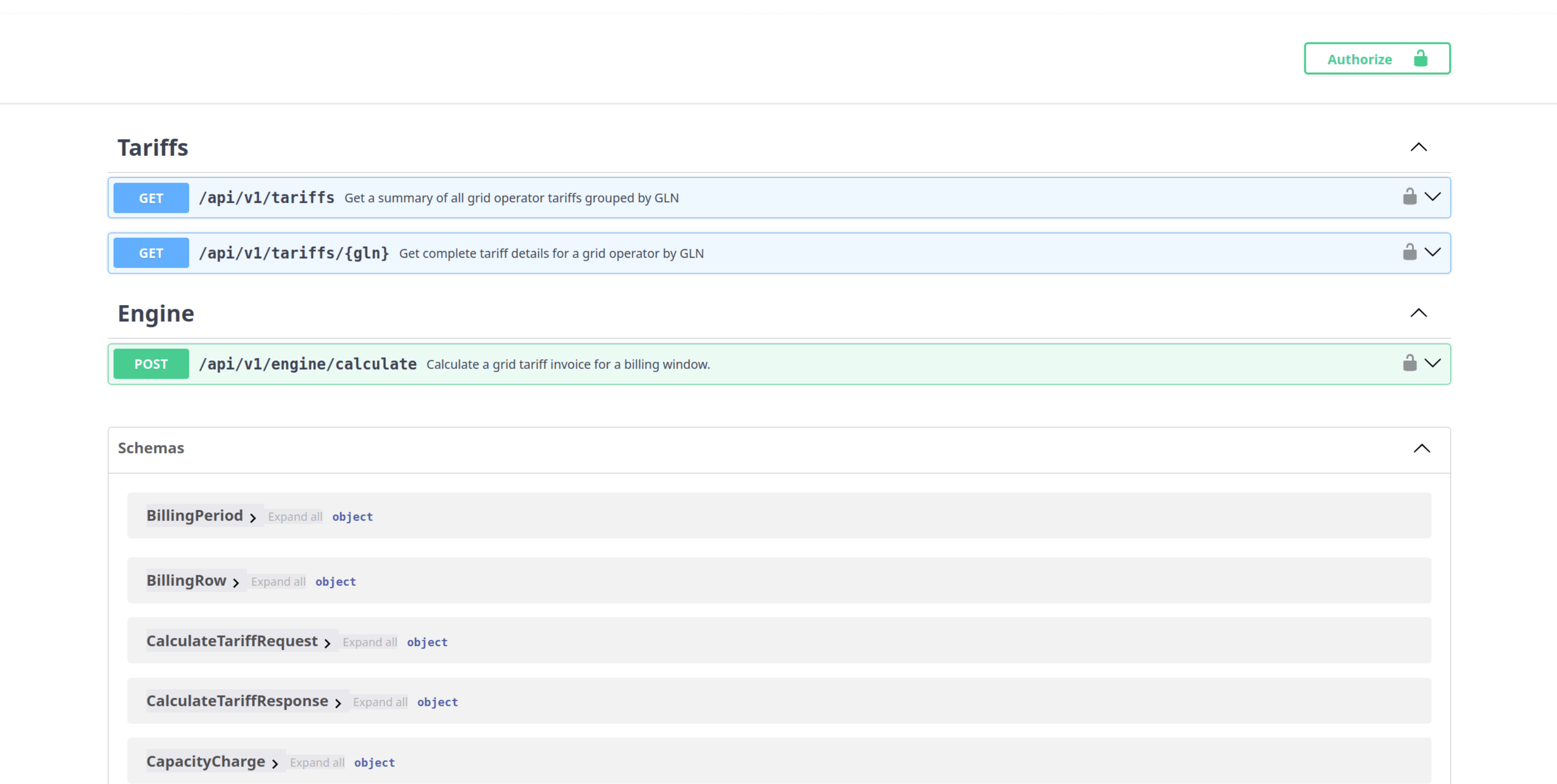 Nettleie API